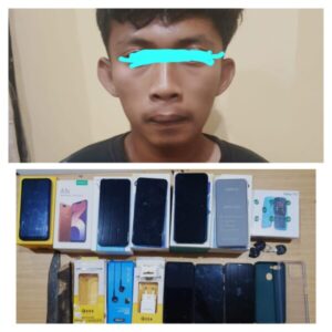 Bobol Konter Dan Curi Beberapa HP,Pemuda Tiuh Pulung Diamankan Team Tekab 308