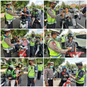 Satlantas Polresta Banyuwangi Gelar Giat Patroli Prokes