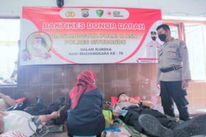 Donor Darah Dihari Bhayangkara, Polres Situbondo Targetkan 300 Kantong