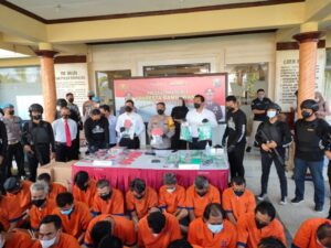 Luar Biasa,Dalam Rangka Operasi Pekat Semeru 2022 Polresta Banyuwangi Amankan 132 Tersangka Dan Barang Bukti
