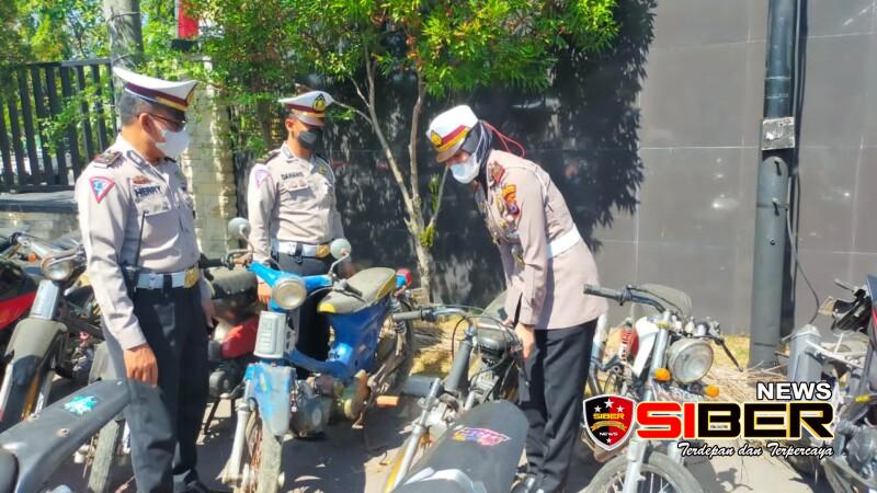 Satlantas Polres Nganjuk Amankan Ratusan Motor dalam Operasi Jaya Stamba 2022