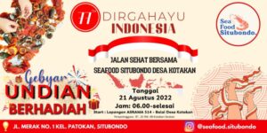 Ketua RT/RW Desa Kotakan Dalam Rangka Memperingati HUT RI Ke-77, Mengadakan Lomba Jalan Sehat Berhadiah