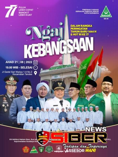 Peringati HUT RI Yang Ke 77 Tahun Kapolrestabes Dan Tokoh Agama Surabaya Akan Menggelar Pengajian Kebangsaan