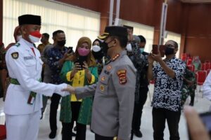 Kapolresta Bandar Lampung Hadiri Pengukuhan Paskibraka Tingkat Kota Bandar Lampung tahun 2022