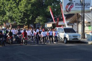 Guna Menjaga Kebugaran Tubuh, Jajaran Polres Bondowoso Laksanakan Olah Raga Jalan Kaki Pagi