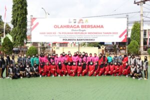 Polwan Polresta Banyuwangi Gelar Senam Bersama Jaga Kekompakan Polwan