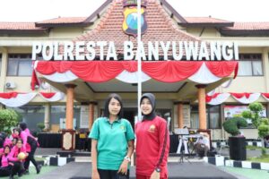 Kowad Kodim 0825 Hadiri Olahraga Bersama Dalam Rangka HUT Polwan Ke-74
