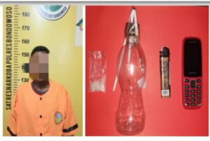 Kedapatan Bawa Narkotika Jenis Sabu GN Ditangkap Satreskoba Polres Bondowoso