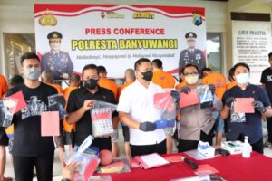 Satreskrim Polresta Banyuwangi Ungkap 13 Kasus Perjudian dengan 27 Orang Tersangka