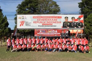 Kapolres Bondowoso Adakan Giat Piramida Dengan Olah Raga Bersama Insan Pers