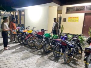 Razia Balap Liar 12 Motor Diamankan Polsek Besuki Polres Situbondo