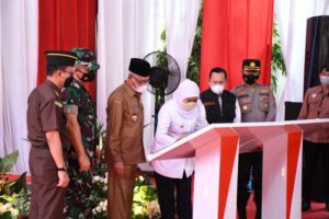 Dandim 0822 Dan Forkopimda Bondowoso Sambut Kunjungan Gubernur Jatim