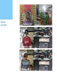 Tiga Pelaku Ditangkap Unit Resmob Satreskrim Polres Bondowoso Dan Sita Barang Buktinya