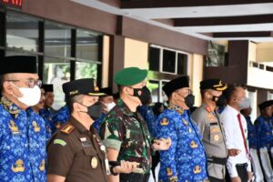 Dandim 0822 Bondowoso Hadiri Upacara Peringatan HUT Provinsi Jatim Ke-77