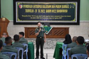 Kodim 0822 Bondowoso, Gelar Pembinaan Antisipasi Balatkom Dan Paham Radikal