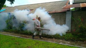 Cegah Dini DBD Puslatpurmar-5 Baluran Laksanakan Fogging