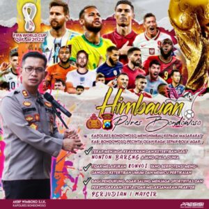 Himbauan Kapolres Bondowoso Dalam Pesta Olahraga Sepak Bola Piala Dunia Qatar 2022