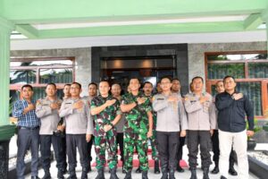 Sinergitas TNI-Polri, Kapolres Bondowoso Sambut Kunjungan Danrem 083/Bdj