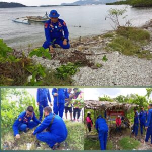 Polairud Polres Lampung Peringati HUT Ke 72 , Tanam 500 Pohon Mangrove