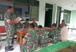 Apel Pembinaan Guna Menjaga Kebersamaan dan kekompakan dalam Satuan Oleh Danramil