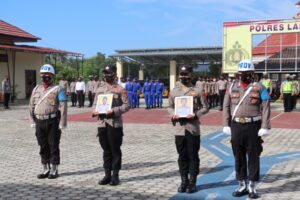 Kapolres Melaksanakan Upacara Pemberhentian Tidak Dengan Hormat (PTDH) Personel Polres Lamsel