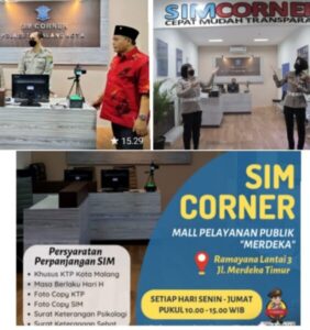 Menuju Polri yang Presisi, Polresta Malang Telah Membuka SIM Corner