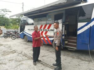 Satlantas Polres Lampung Selatan Gelar Giat Perpanjangan SIM Keliling di Kantor Desa Sumur