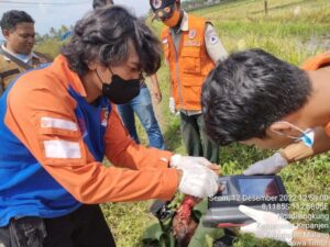 Anggota Polsek Kepanjen, Gerak Cepat Tangani Temuan Mayat Tertabrak Kereta Api
