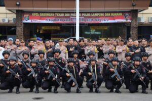 Ops Lilin Krakatau 2022, Kapolda Pimpin Apel Gabungan Tekab 308 Presisi Polda Lampung dan Jajaran