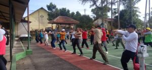 Gelar Senam Bersama dan Donor Darah Forkopimka Glenmore di PTPN XII Kebun Kalikempit