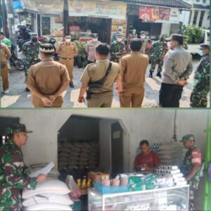 Koramil 421-03/Pnh, Gelar Apel Gabungan Dan Pemantauan Inflasi Ketersediaan Bahan Pokok di Pasar Pasuruan