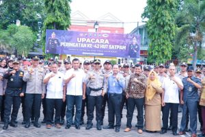 Polres Situbondo Menggelar Upacara Peringatan HUT Ke-42 Satpam Tahun 2023