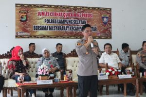 Isu Penculikan Anak Menjadi Topic Jum’at Curhat, Polres Lampung Selatan Lakukan Penyelidikan Nyatakan Tidak Ada