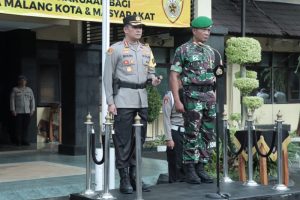 Polresta Malang Kota Gelar Upacara Sinergitas TNI-Polri