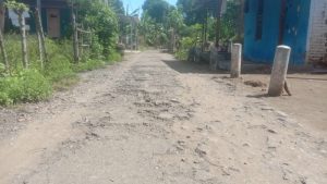 Warga Dusun Bukkolan Paowan Situbondo Keluhkan Jalan Desa Rusak Parah