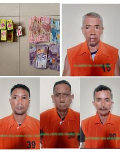 Tekab 308 Polres Lampung Selatan Ciduk Empat Pelaku Judi