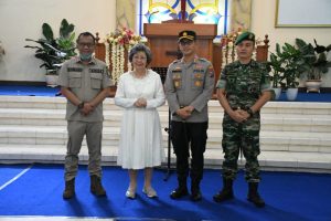 Ciptakan Kamtibmas, Dandim 0822 Bersama Forkopimda Bondowoso Kunjungi Gereja Ibadah Paskah