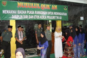 Peringati Nuzulul Quran Kodim 0421 Lampung Selatan Santuni Anak Yatim Piatu