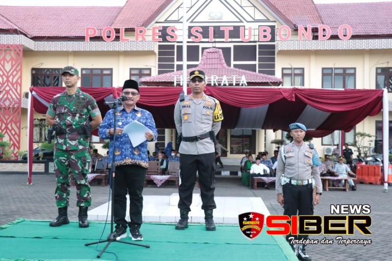 Bung Karna Pimpin Apel Gelar Pasukan Operasi Ketupat Semeru 2023 di Polres Situbondo