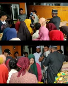 Saat Ramadhan 1444 H AL Colection Bondowoso Bagi Sembako Kepada 600 Warga Kapuran Wonosari
