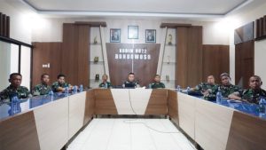 Video Conference Serentak, Dandim 0822 Bondowoso Mengikuti Pengarahan Panglima TNI