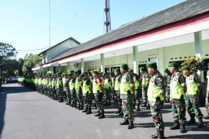 Kodim 0822 Bondowoso Gelar Apel Siaga, Kunjungan Kerja Pangdam V/Brawijaya Dalam Kegiatan Sholawat Burdah