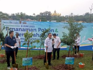 Peringati HLH Sedunia Gubernur Lampung Gelar Penanaman Pohon Dan Penyerahan Bibit Di Krakatau Park Bakauheni
