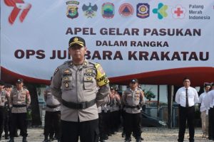 Gelar Pasukan Pengamanan Jumpa Bakti Gembira Palang Merah Remaja Tingkat Nasional ke-IX Tahun 2023 di Lampung Selatan