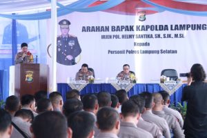 Kapolda Lampung Irjen Pol Helmy Santika dan Ibu PD Bhayangkari Kunjungi Polres Lampung Selatan