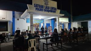 Sat Lantas Polres Bondowoso Adakan Kegiatan Ngopi Bareng Dengan Anggota Klub Motor