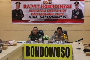Dandim 0822 Bondowoso Hadiri Rakor Penanganan Karhutla Dan Bencana Alam
