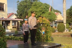 Polres Bondowoso Gelar Apel Kesiapan Pengamanan Pengesahan Warga Baru PSHT Wilayah Bondowoso