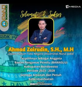 Terpilihnya Anggota Bawaslu Kabupaten Bondowoso Periode 2023-2028. Ahmad Zairudin,SH.MH, Siap Berkolaborasi Bersama Media Pers