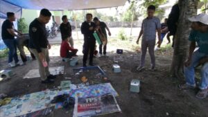 Satreskrim Polres Bondowoso Grebek Judi Di Pasar Hewan Pujer, Empat Orang Diamankan Beserta Barang Bukti